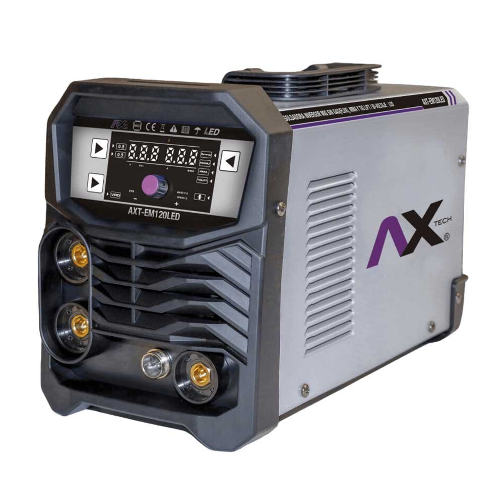 Soldadora e inversora multiproceso portátil Ax Tech AXT-EM120LED