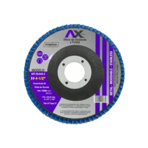 Disco Laminado para Desbaste y Pulido de Óxido de Zirconio Grano 40, 4 1/2" AXT-DLG40-Z (200 PZS)