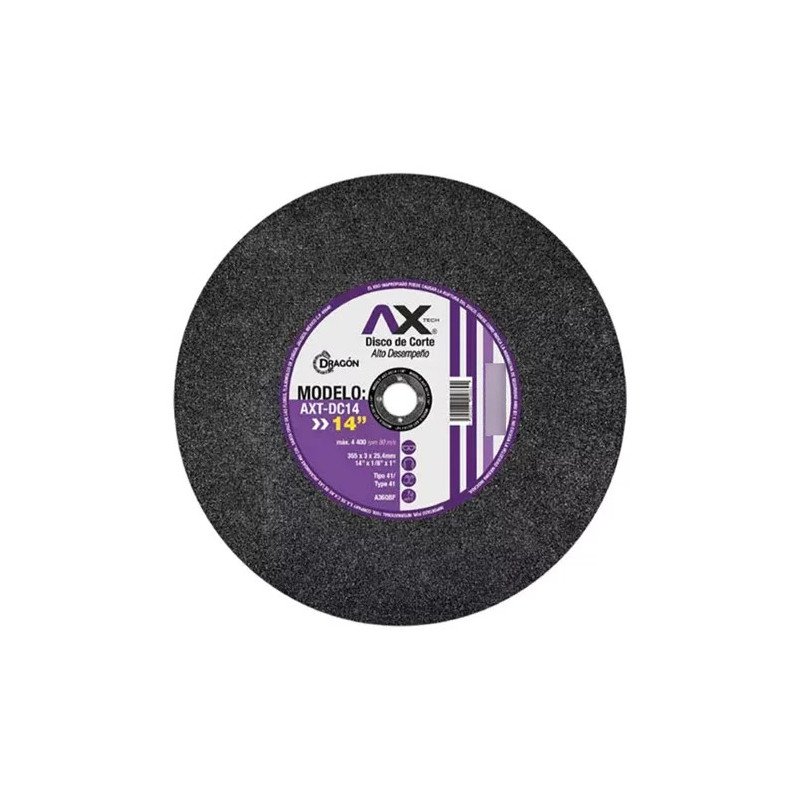 Disco de Corte Abrasivo T41 14 pulgadas AXT-DC14